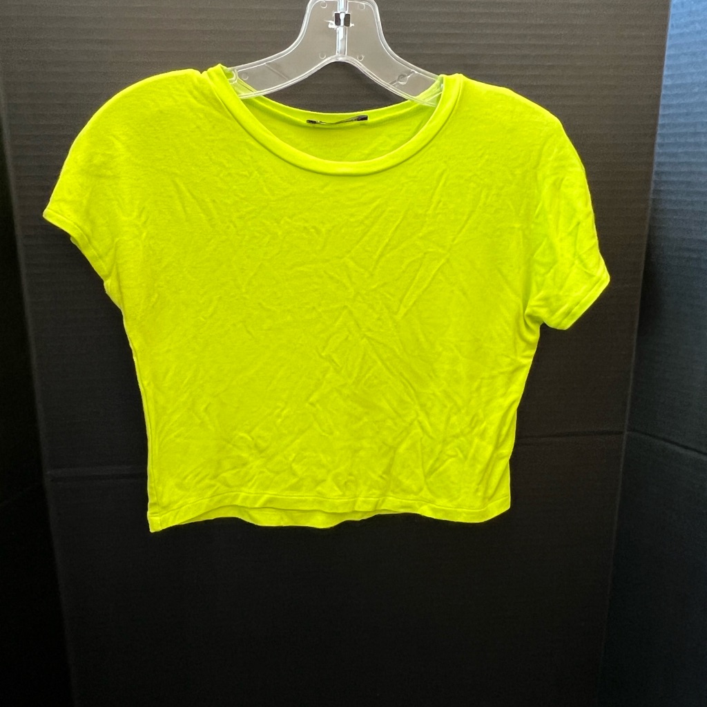 Zara Neon Yellow Cropped Tee